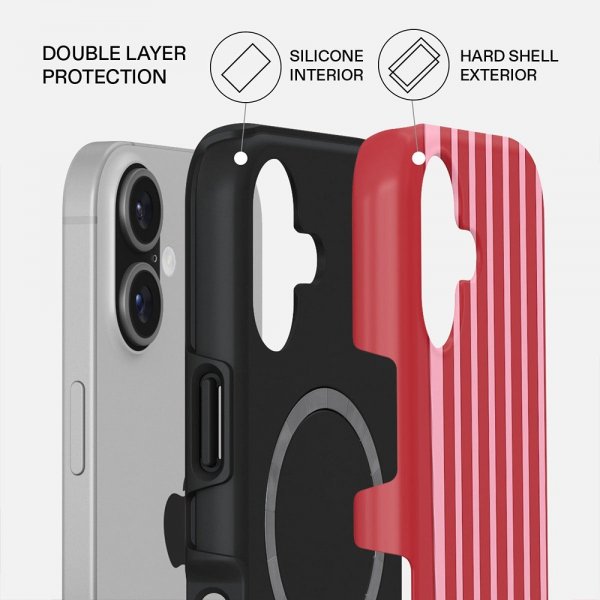 Burga iPhone 17 Deksel Tough MagSafe Strawberry Jam