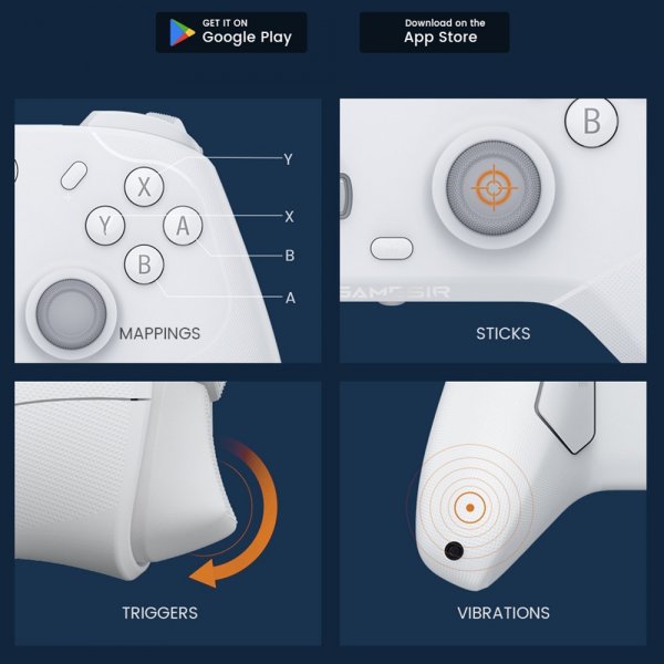 GameSir T4 Cyclone Wireless Game Control Multiplatform Hvit