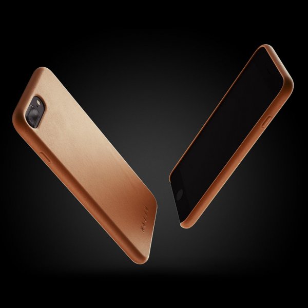 Mujjo iPhone 7 Plus/iPhone 8 Plus Deksel Full Leather Case Tan
