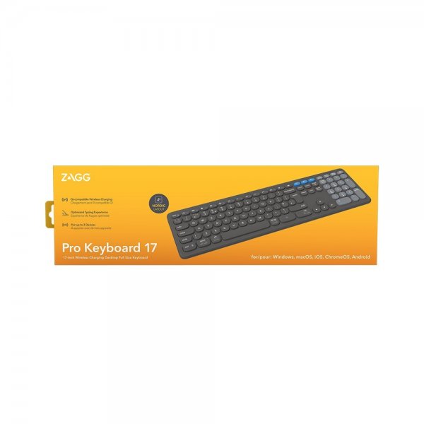 Zagg Tastatur Pro Keyboard 17 Nordic Charcoal