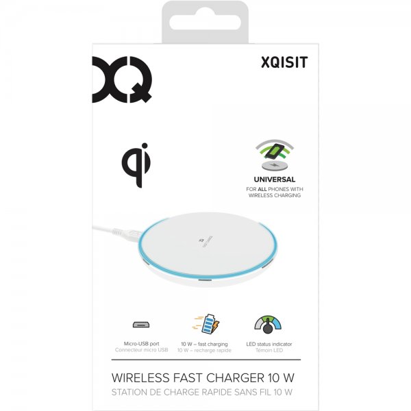 Xqisit Trådløs Lader 10W Hvit