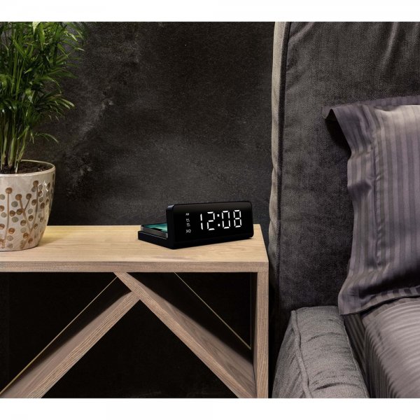 Xqisit Trådløs lader Alarm Clock with Wireless Charger