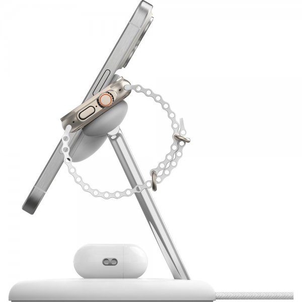 Belkin Trådløs lader BoostCharge Pro 3-in-1 MagSafe Qi2 15W Hvit