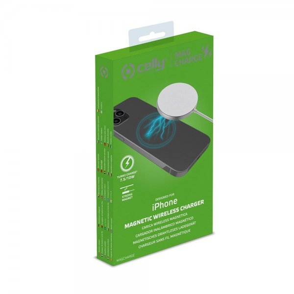 Celly Trådløs lader Magnetic Wireless Charger 10W MagSafe