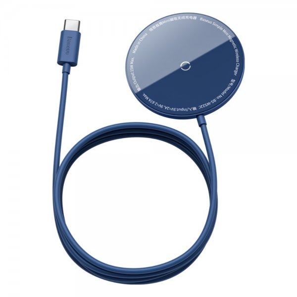 Baseus Trådløs lader MagSafe Simple Mini 15W Blå