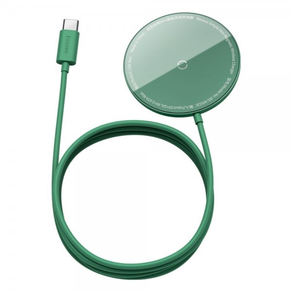 Baseus Trådløs lader MagSafe Simple Mini 15W Grønn