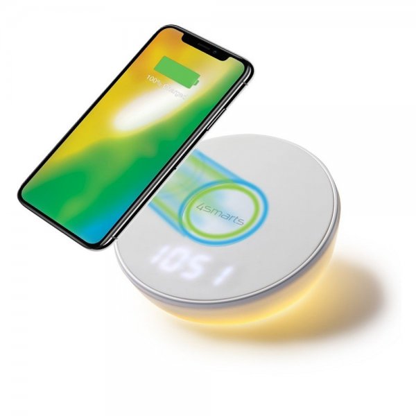 4smarts Trådløs lader VoltBeam N8 LED Clock