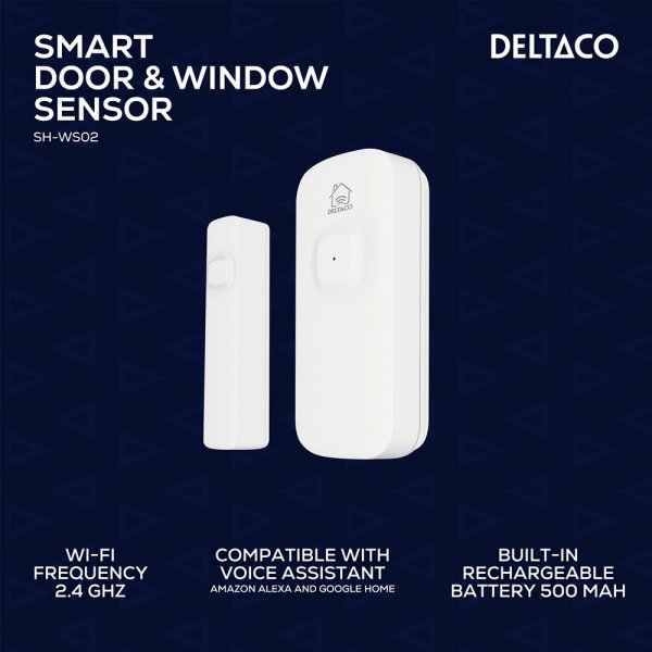 Deltaco Smart Home Trådløs magnetisk sensor WiFi