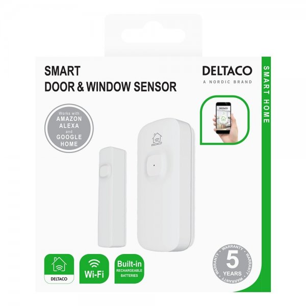 Deltaco Smart Home Trådløs magnetisk sensor WiFi