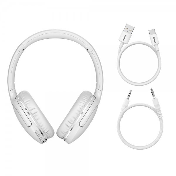 Baseus Hodetelefoner Over-Ear Encok Hvit