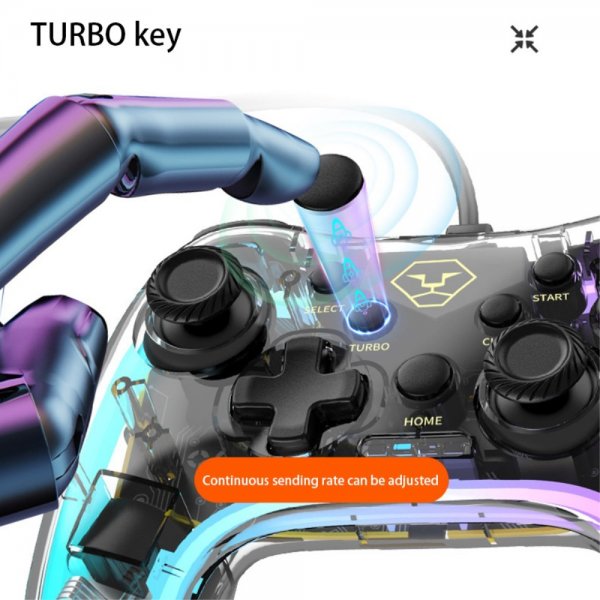 Aolion Gjennomsiktig spillkontroll Nintendo Switch/PC RGB