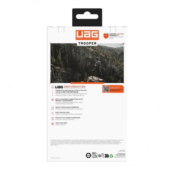 Urban Armor Gear (UAG) Samsung Galaxy S26 Deksel Trooper MagSafe Clear/Ash