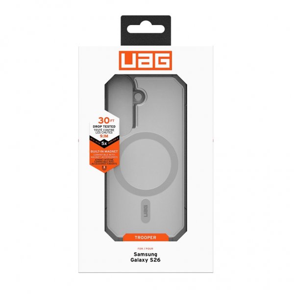 Urban Armor Gear (UAG) Samsung Galaxy S26 Deksel Trooper MagSafe Clear/Ash