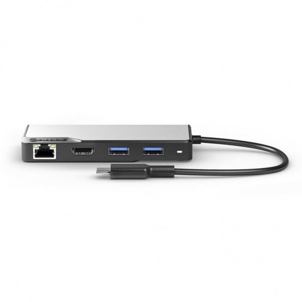 ALOGIC USB-C Fusion ALPHA 5-i-1-hub HDMI. USB. Ethernet and PD Space Gray