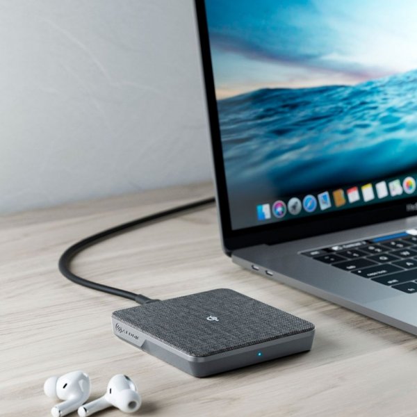 ALOGIC Trådløs Lader Qi laddning 10W - med USB-A till USB-C Kabel Sølv