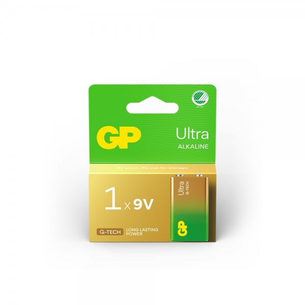GP Ultra Alkaline 9V Battery 1604AU/6LF22