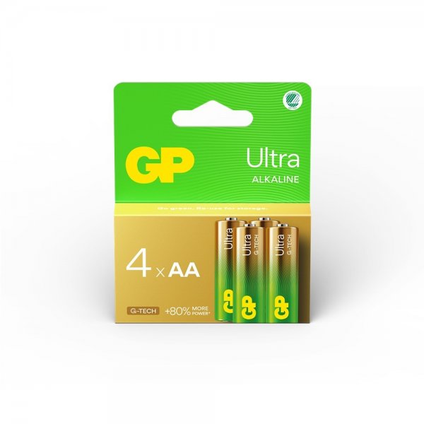GP Ultra Alkaline AA Battery 15AU/LR6 4-pack