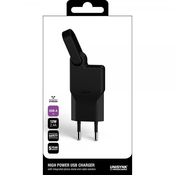 Unisynk USB-A Vegglader G2 12W