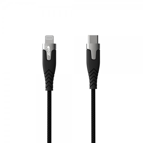 Gear USB-C/Lightning Kabel Kevlar 1.5 meter Svart