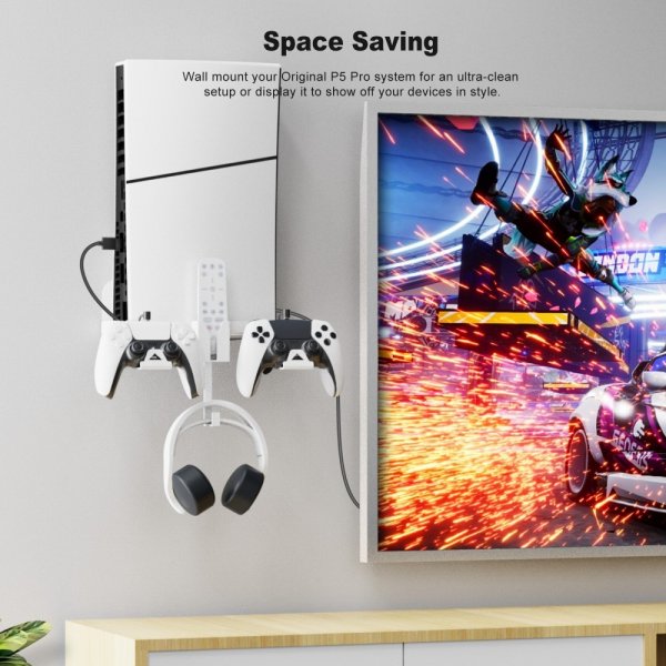 JYS Veggmontert holder til PlayStation 5 Slim