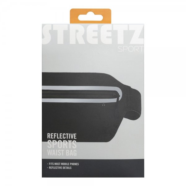 Streetz Veske Reflective Sports Waist Bag Svart