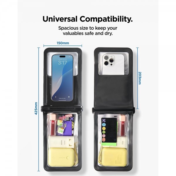 Spigen Vanntett Etui Aqua Shield Dual Pocket Svart