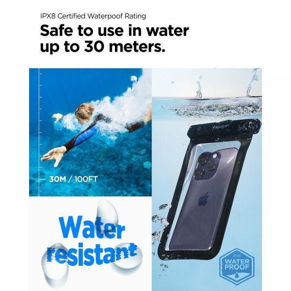 Spigen Vanntett Etui Aqua Shield Svart