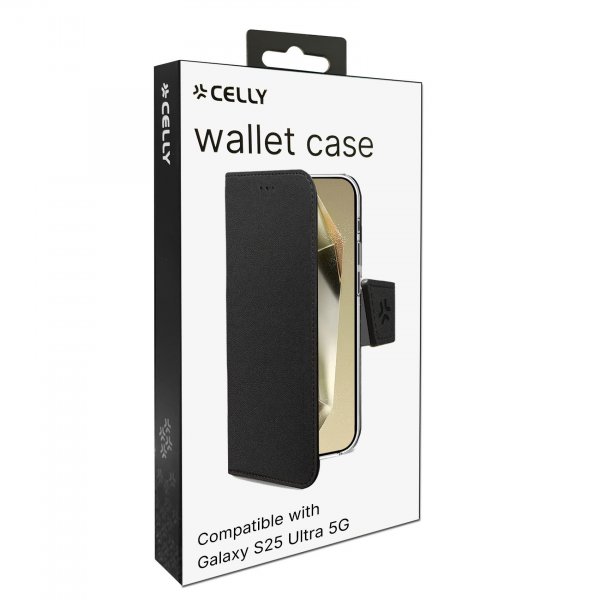 Celly Samsung Galaxy S25 Ultra Etui Wally Wallet Case Svart