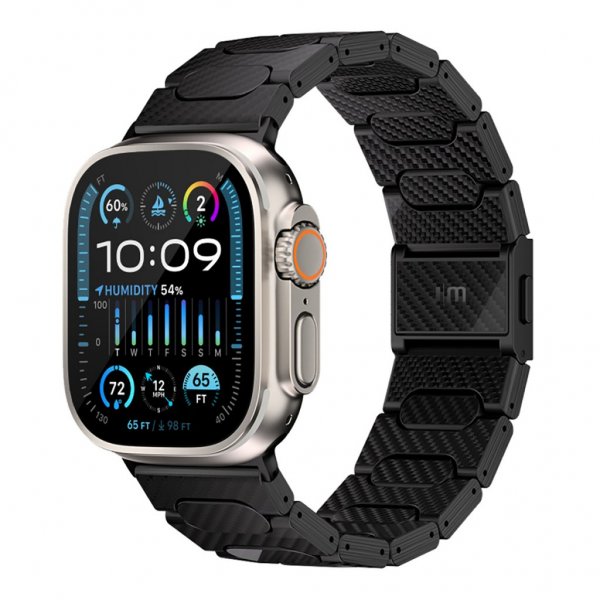 Just Mobile Apple Watch 44/45/46mm/Apple Watch Ultra Armbånd Karbonfiber