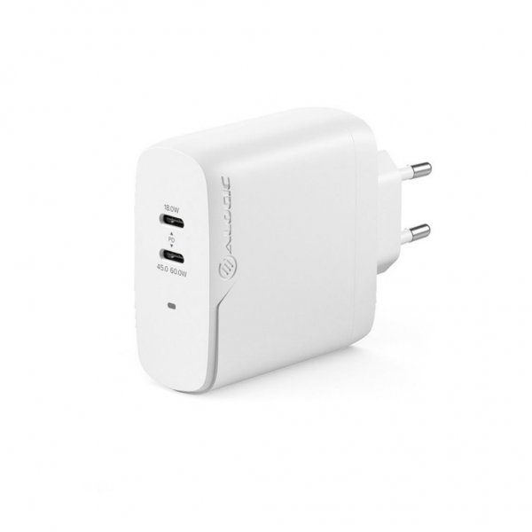ALOGIC Rapid Power 2-ports (45+18W) GaN Lader ink. 2m USB-C ladekable