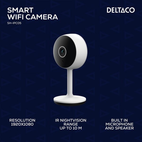 Deltaco Smart Home WiFi-kamera med bevegelsesdeteksjon