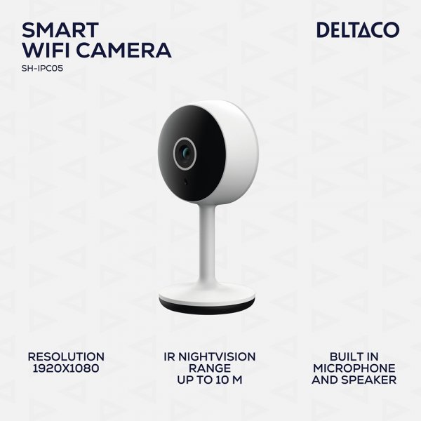 Deltaco Smart Home WiFi-kamera med bevegelsesdeteksjon