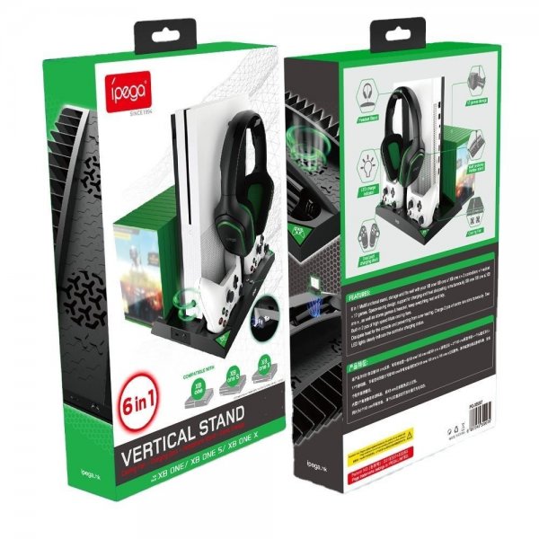 Ipega Xbox One 6 i 1 multifunksjonell dokkingstasjon med vifte