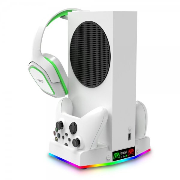 Ipega Xbox Series S Dokkingstasjon med vifte og headset-holder