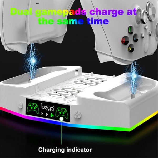 Ipega Xbox Series S Dokkingstasjon med vifte og headset-holder