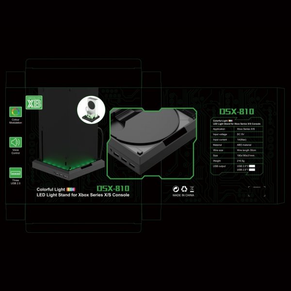 Xbox Series S/X stativ med LED DSX 810 RGB