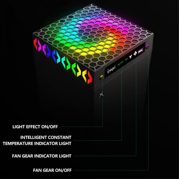 Ipega Xbox Series X kjølevifte med RGB og hodetelefonholder