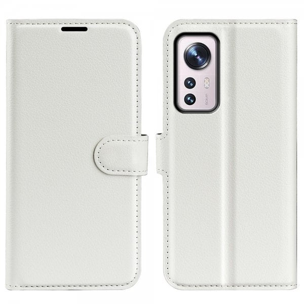 Xiaomi 12/12X Etui Litchi Hvit