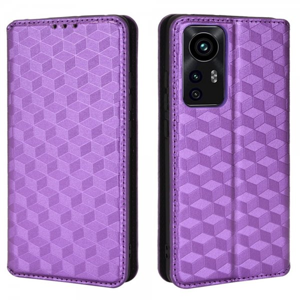 Xiaomi 12/12X Etui Rombemønster Lilla