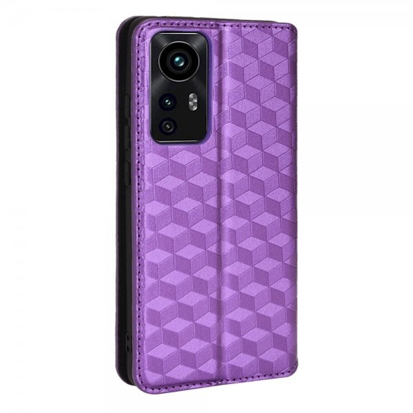 Xiaomi 12/12X Etui Rombemønster Lilla