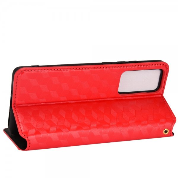 Xiaomi 12/12X Etui Rombemønster Rød