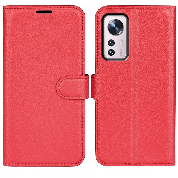 Xiaomi 12 Pro Etui Litchi Rød