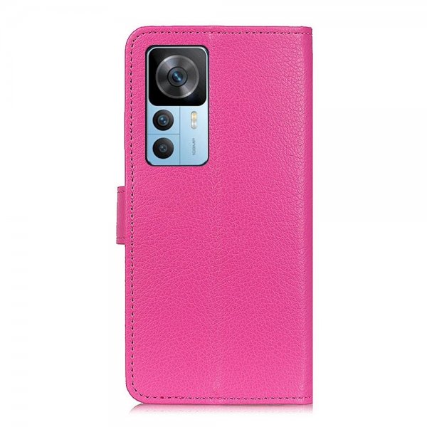 Xiaomi 12T/12T Pro Etui Litchi Magenta