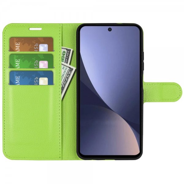 Xiaomi 13 Etui Litchi Grön