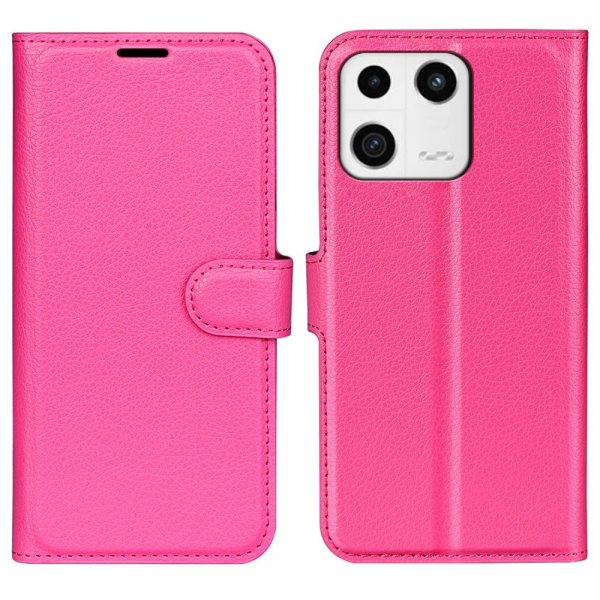 Xiaomi 13 Etui Litchi Magenta