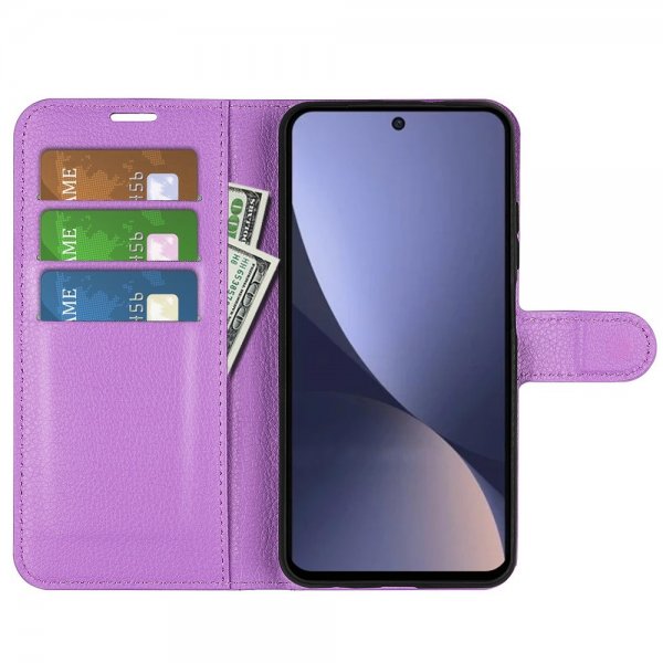 Xiaomi 13 Pro Etui Litchi Lilla