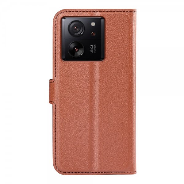 Xiaomi 13T/13T Pro Etui Litchi Brun