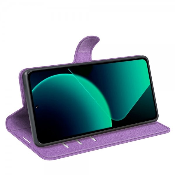 Xiaomi 13T/13T Pro Etui Litchi Lilla
