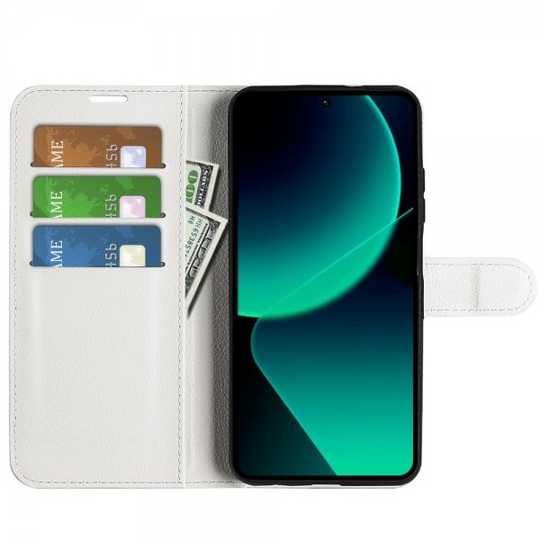 Xiaomi 13T/13T Pro Etui Litchi Hvit