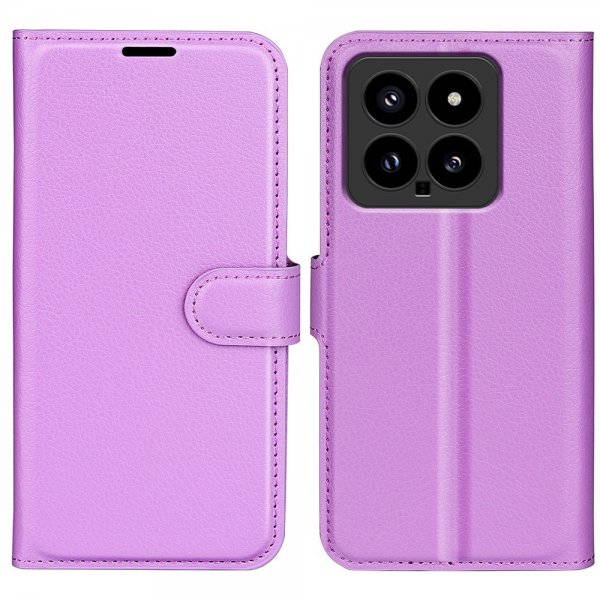 Xiaomi 14 Etui Litchi Lilla
